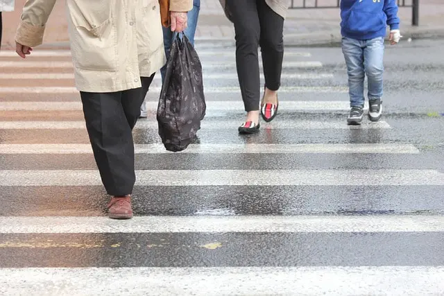 crosswalk, zebra, a pedestrian, street, city, crosswalk, crosswalk, crosswalk, crosswalk, crosswalk