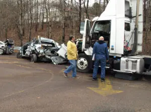 Williamsport Truck Accident accident lawyer investigating an accident scene in Williamsport, PA