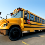 Why are there black stripes on school buses