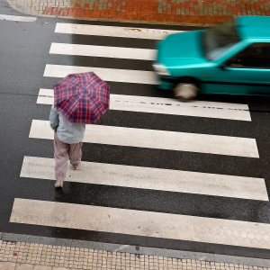 Pedestrian at Crosswalk