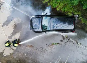 Vehicle Fire after a Car Accident