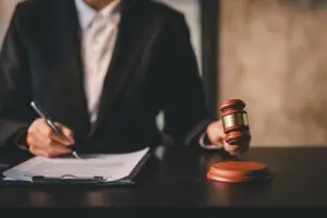 premises liability lawyer banging a gavel