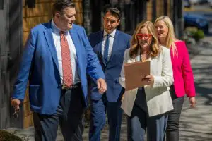 munley law attorneys walking down the street