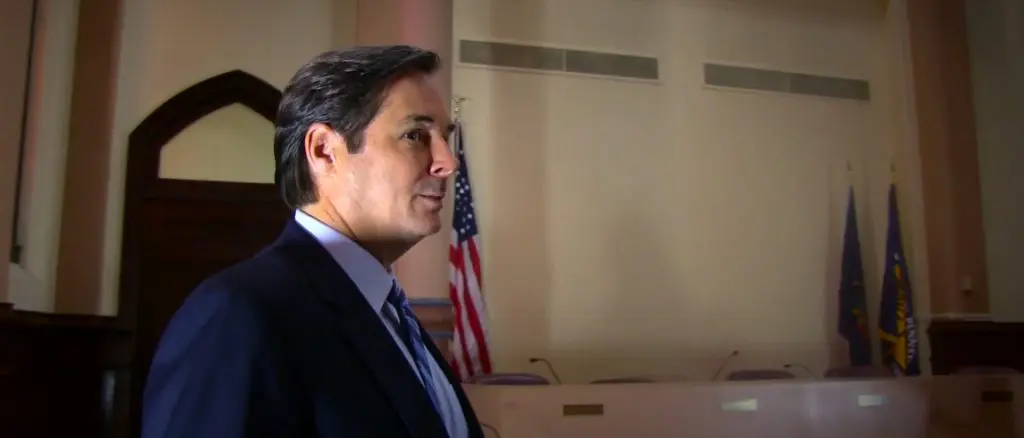 truck accident lawyer daniel munley standing in a courtroom