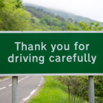 drive carefully sign