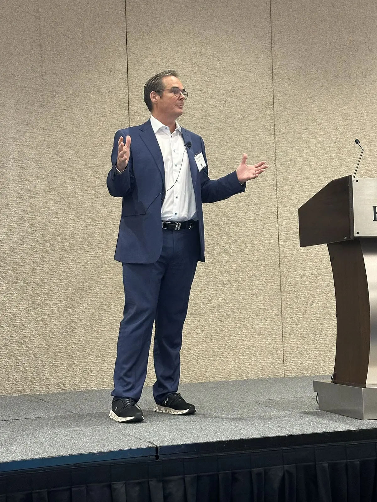 Truck accident lawyer Daniel W. Munley speaking at a conference