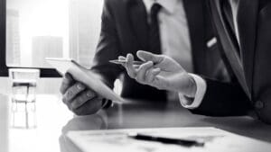 Two personal injury lawyers consulting in Upper Darby, PA