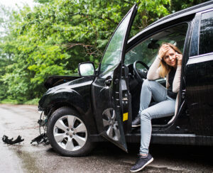 Young frustrated woman sitting making a phone call.