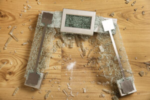 Product liability attorneys in Pittston, PA - broken glass scale 