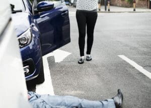 What is the average compensation for a pedestrian hit by a car in Philadelphia?