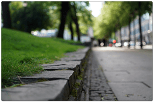 A sidewalk where if someone were to fall and hurt themselves, they may need a premises liability attorney