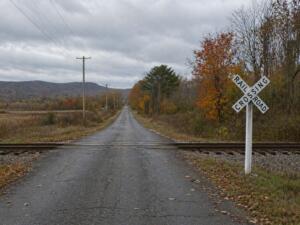 Train crossings in Broome County