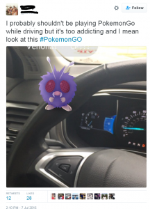 pokemon distracted driving